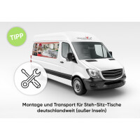 Montage und Spedition Schreibtische frei Bordsteinkante